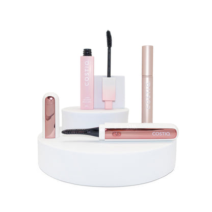 Heated lash curler + lash mascara + lash serum