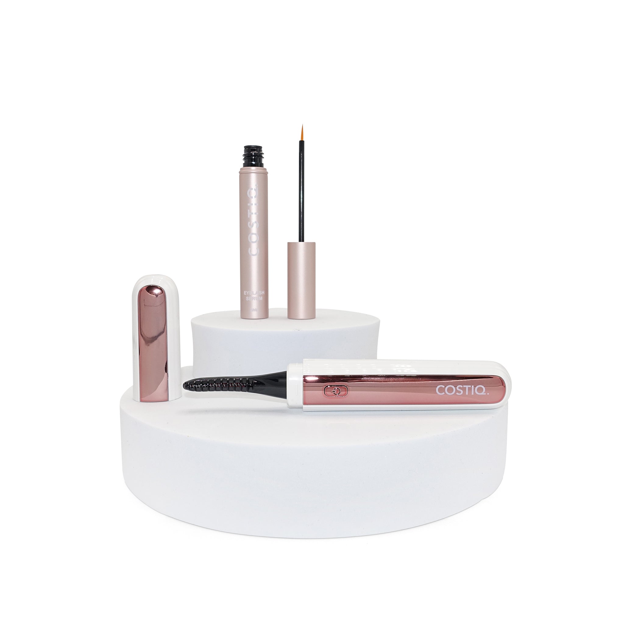 Heated lash curler + lash serum